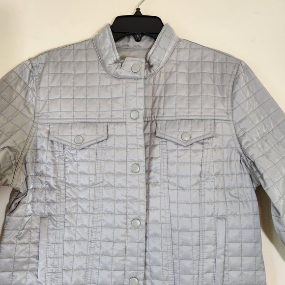 GAP Gray Quilted Jean Jacket - Picture 3 of 14